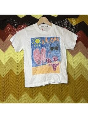 VTG Crazy Shirts Style Aloha Kids Y2K Early 2000s Vacation Bikini Single Stitch